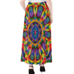Boho Kaleidoscope Print Chiffon Maxi Skirt