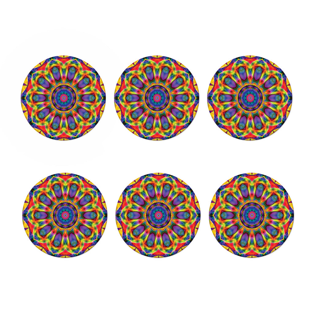 Boho Kaleidoscope Print Coaster Set