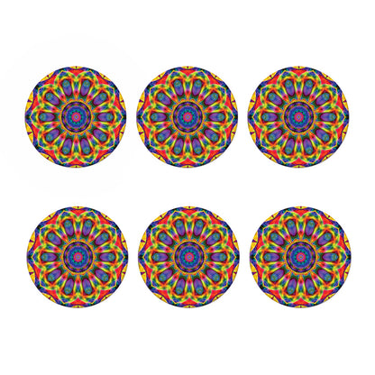 Boho Kaleidoscope Print Coaster Set