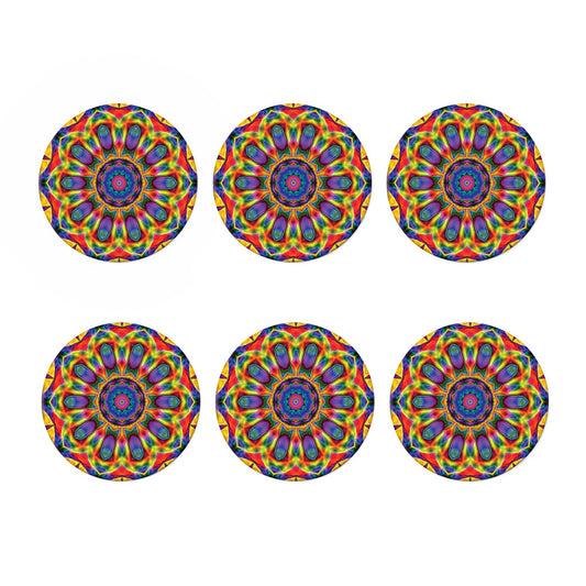 Boho Kaleidoscope Print Coaster Set