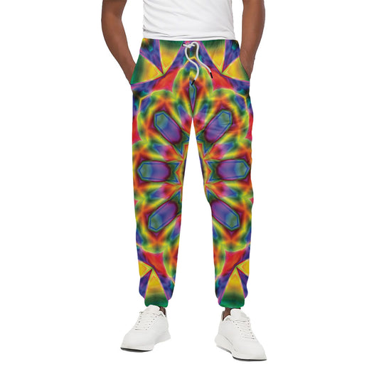 Boho Kaleidoscope Print Cotton Pants