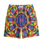 Boho Kaleidoscope Print Cotton Shorts