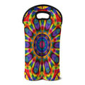 Boho Kaleidoscope Print Double Neoprene Wine Tote