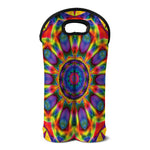 Boho Kaleidoscope Print Double Neoprene Wine Tote