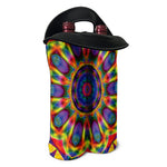 Boho Kaleidoscope Print Double Neoprene Wine Tote
