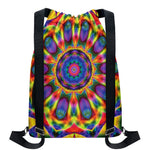Boho Kaleidoscope Print Drawstring Backpack