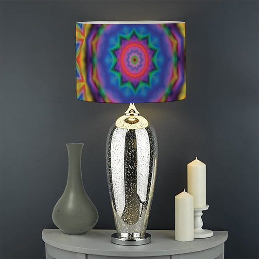 Boho Kaleidoscope Print Drum Lamp Shade