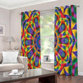 Boho Kaleidoscope Print Extra Wide Grommet Curtains