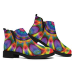 Boho Kaleidoscope Print Flat Ankle Boots