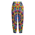 Boho Kaleidoscope Print Fleece Lined Knit Pants