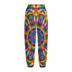 Boho Kaleidoscope Print Fleece Lined Knit Pants