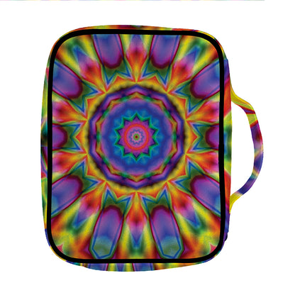 Boho Kaleidoscope Print Front Pocket Bible Bag