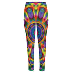 Boho Kaleidoscope Print High-Waisted Pocket Leggings
