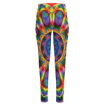 Boho Kaleidoscope Print High-Waisted Pocket Leggings