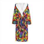 Boho Kaleidoscope Print Hooded Bathrobe