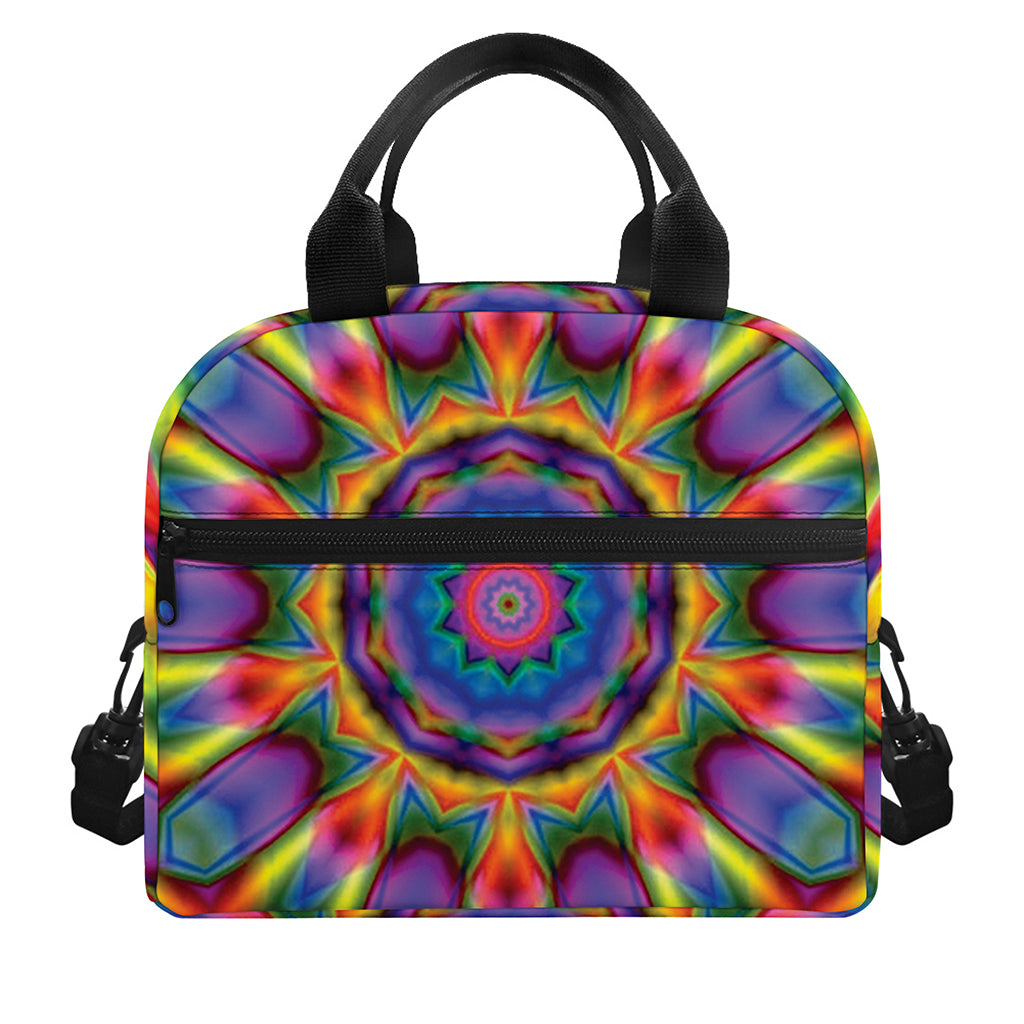 Boho Kaleidoscope Print Insulated Lunch Bag
