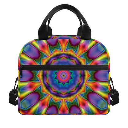 Boho Kaleidoscope Print Insulated Lunch Bag