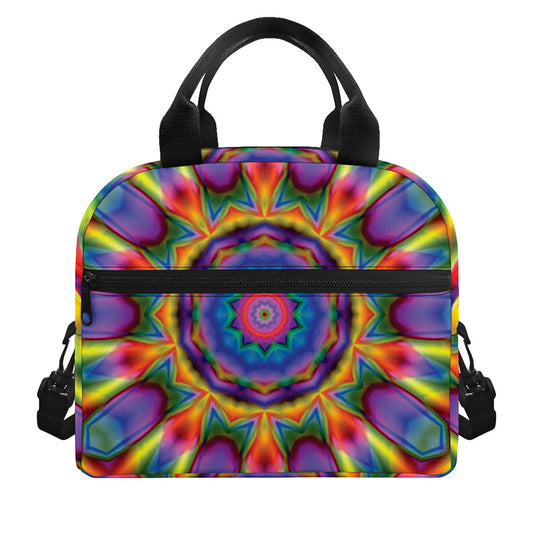 Boho Kaleidoscope Print Insulated Lunch Bag