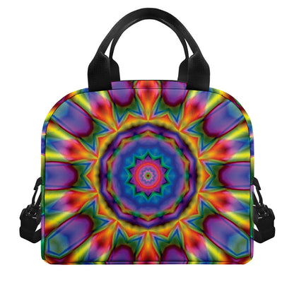 Boho Kaleidoscope Print Insulated Lunch Bag