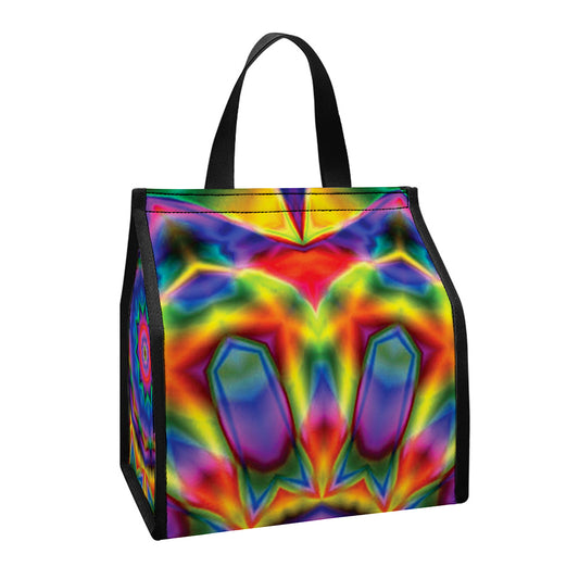 Boho Kaleidoscope Print Insulated Lunch Tote