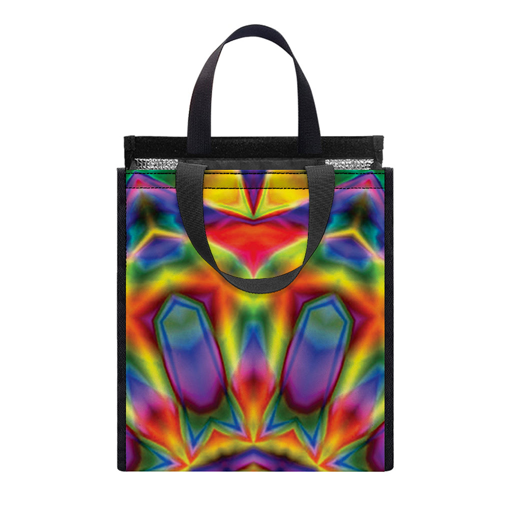 Boho Kaleidoscope Print Insulated Lunch Tote