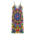 Boho Kaleidoscope Print Jersey Midi Cami Dress