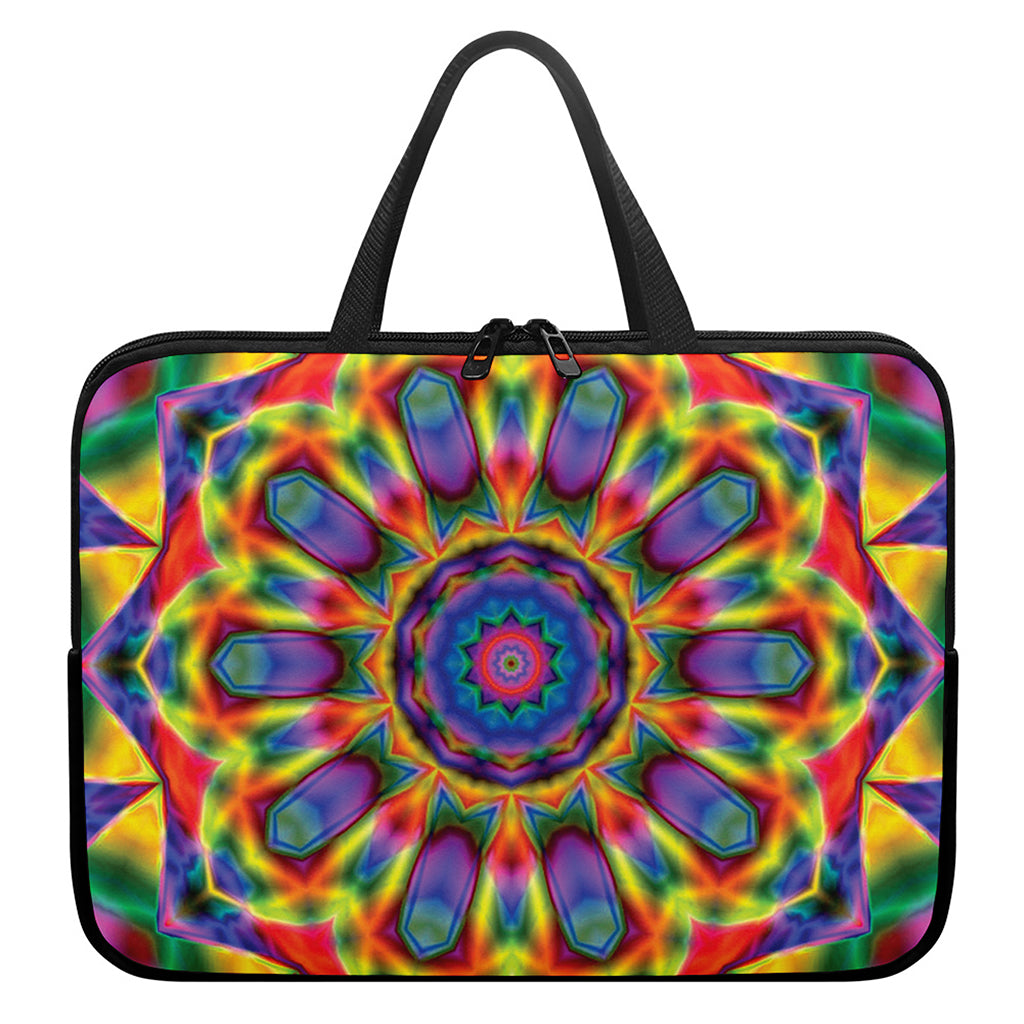 Boho Kaleidoscope Print Laptop Sleeve With Handle