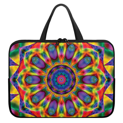 Boho Kaleidoscope Print Laptop Sleeve With Handle