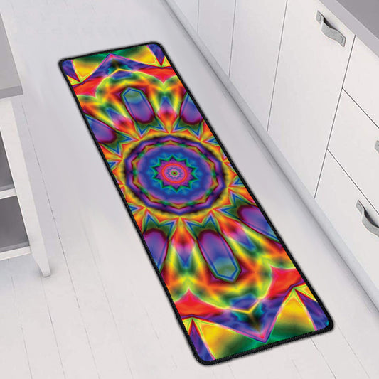Boho Kaleidoscope Print Long Kitchen Mat