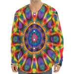 Boho Kaleidoscope Print Long Sleeve Baseball Jersey