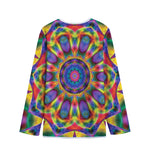 Boho Kaleidoscope Print Long Sleeve Short Coat