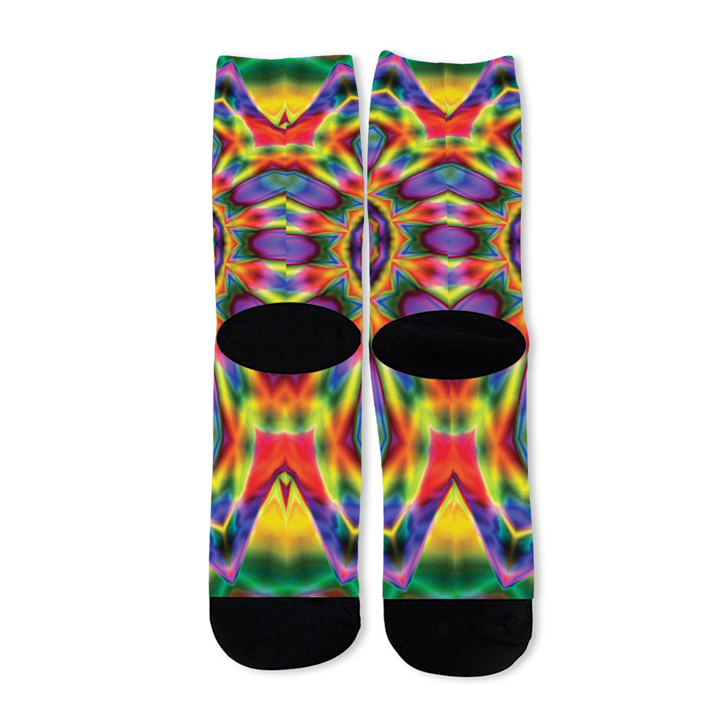 Boho Kaleidoscope Print Long Socks