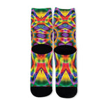 Boho Kaleidoscope Print Long Socks