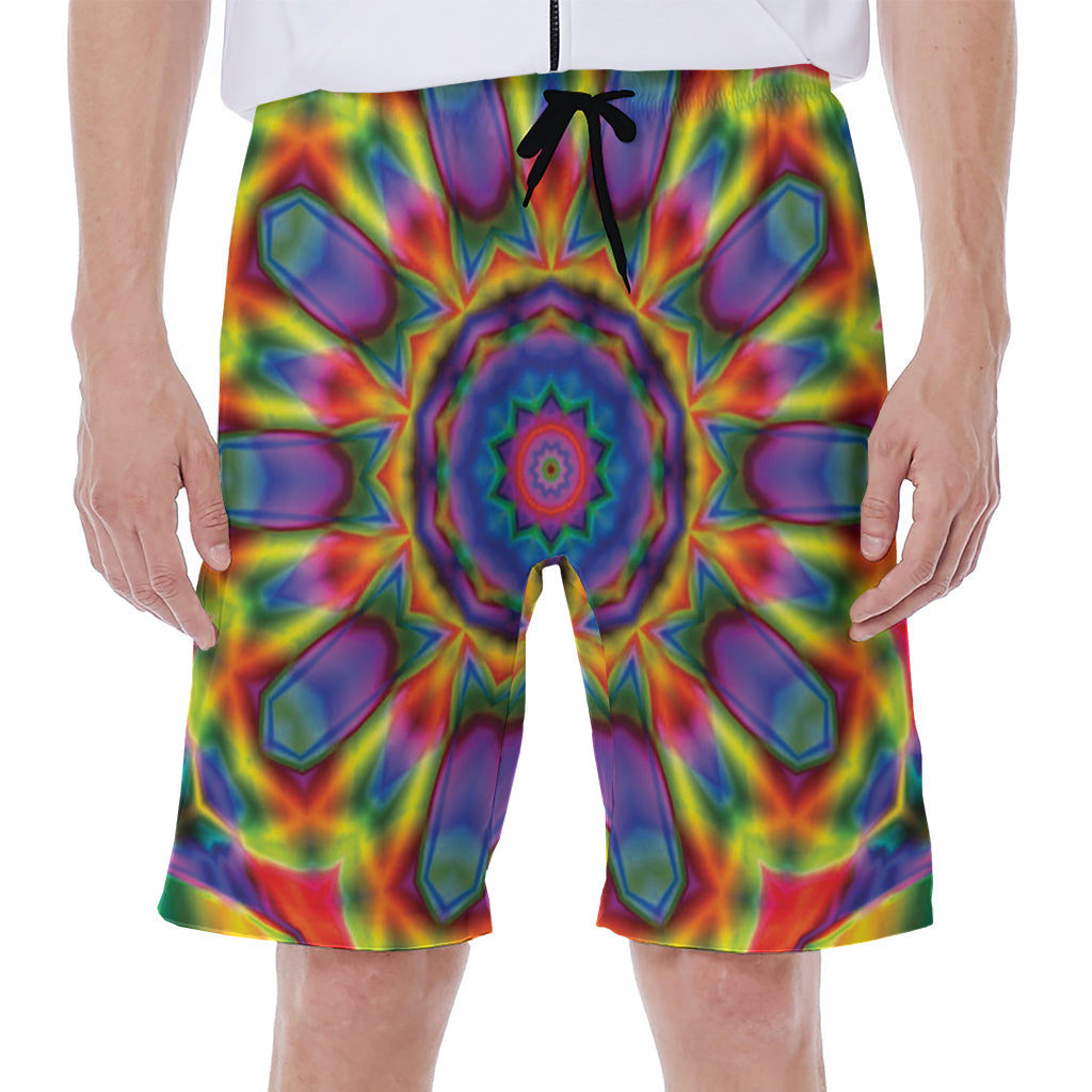 Boho Kaleidoscope Print Men's Beach Shorts