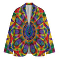 Boho Kaleidoscope Print Men's Blazer