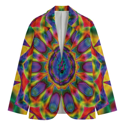 Boho Kaleidoscope Print Men's Blazer