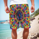 Boho Kaleidoscope Print Men's Cargo Shorts