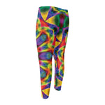 Boho Kaleidoscope Print Men's Compression Pants