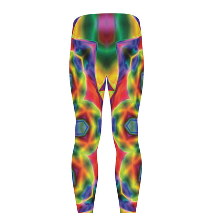 Boho Kaleidoscope Print Men's leggings