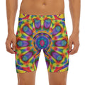 Boho Kaleidoscope Print Men's Long Boxer Briefs