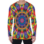 Boho Kaleidoscope Print Men's Long Sleeve T-Shirt