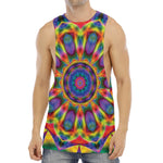 Boho Kaleidoscope Print Men's Muscle Tank Top