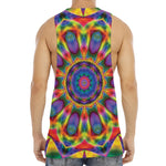 Boho Kaleidoscope Print Men's Muscle Tank Top