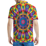 Boho Kaleidoscope Print Men's Polo Shirt