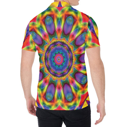 Boho Kaleidoscope Print Men's Shirt