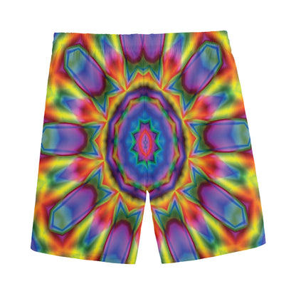 Boho Kaleidoscope Print Men's Sports Shorts