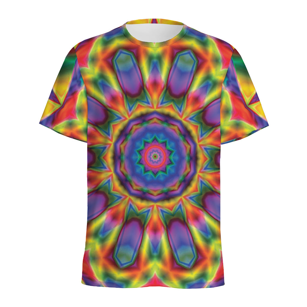 Boho Kaleidoscope Print Men's Sports T-Shirt