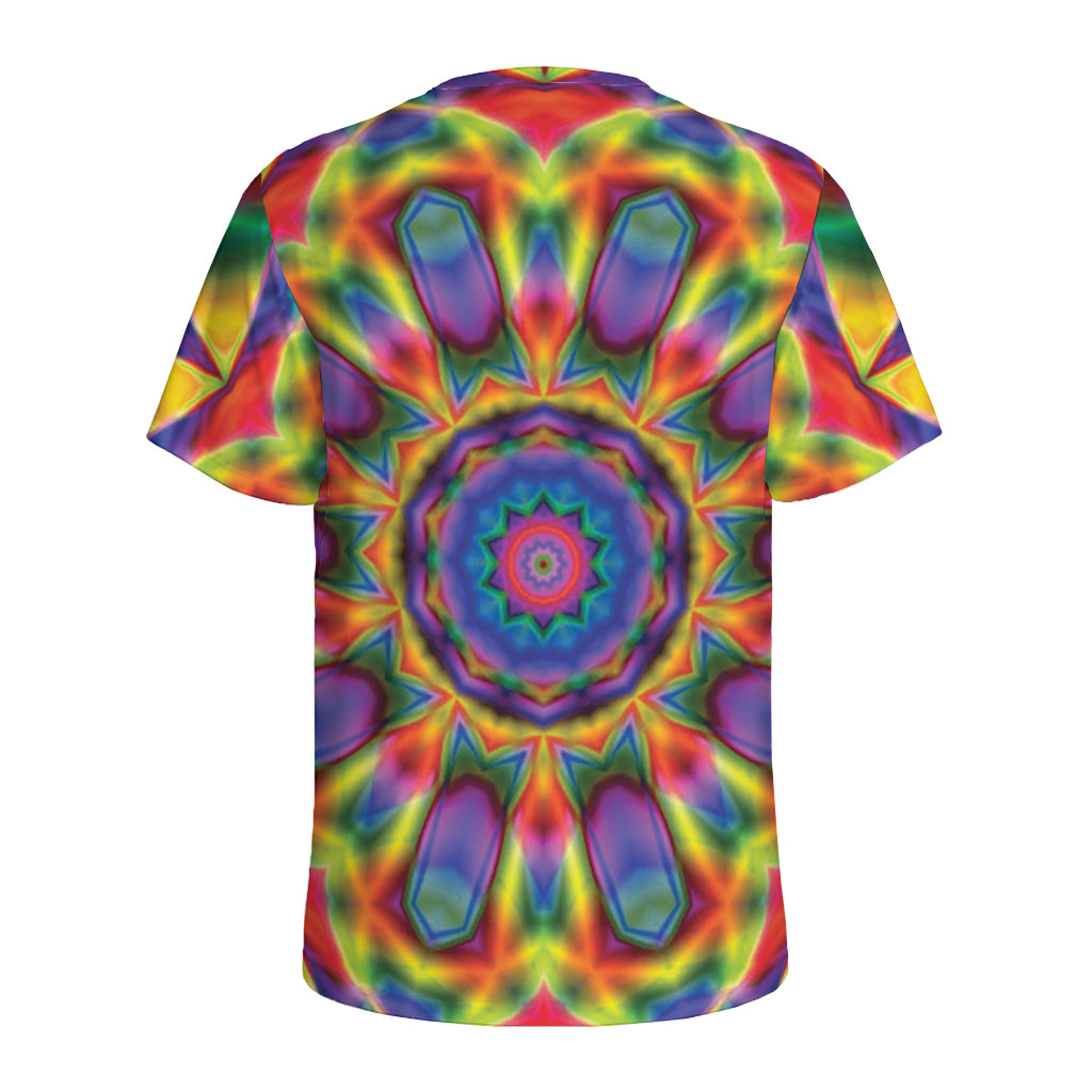 Boho Kaleidoscope Print Men's Sports T-Shirt