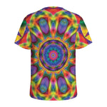 Boho Kaleidoscope Print Men's Sports T-Shirt