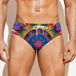 Boho Kaleidoscope Print Men's Swim Briefs